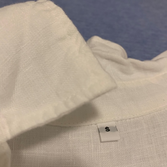 MUJI White Linen Long-sleeve Shirt - Picture 2 of 3